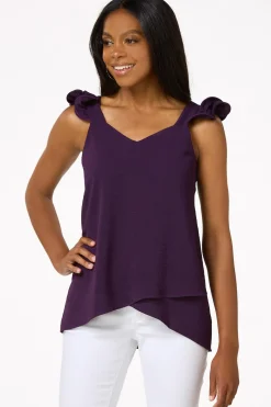 Ruffled Sleeve Tank