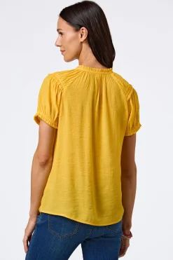 Ruffled Trim Poet Top