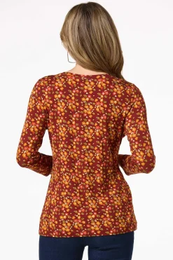 Rust Floral Top