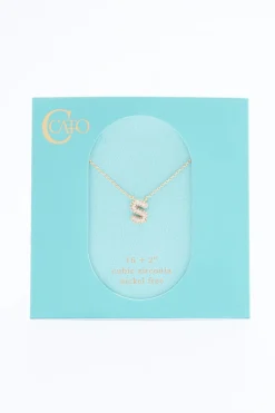 S Initial Bubble Necklace