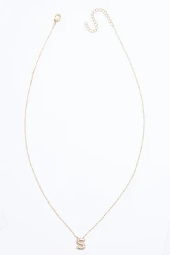 S Initial Bubble Necklace