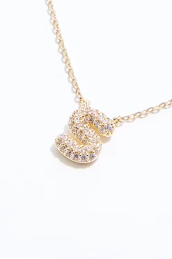 S Initial Bubble Necklace