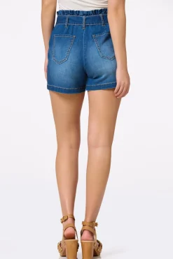 Scrunch Waist Denim Shorts