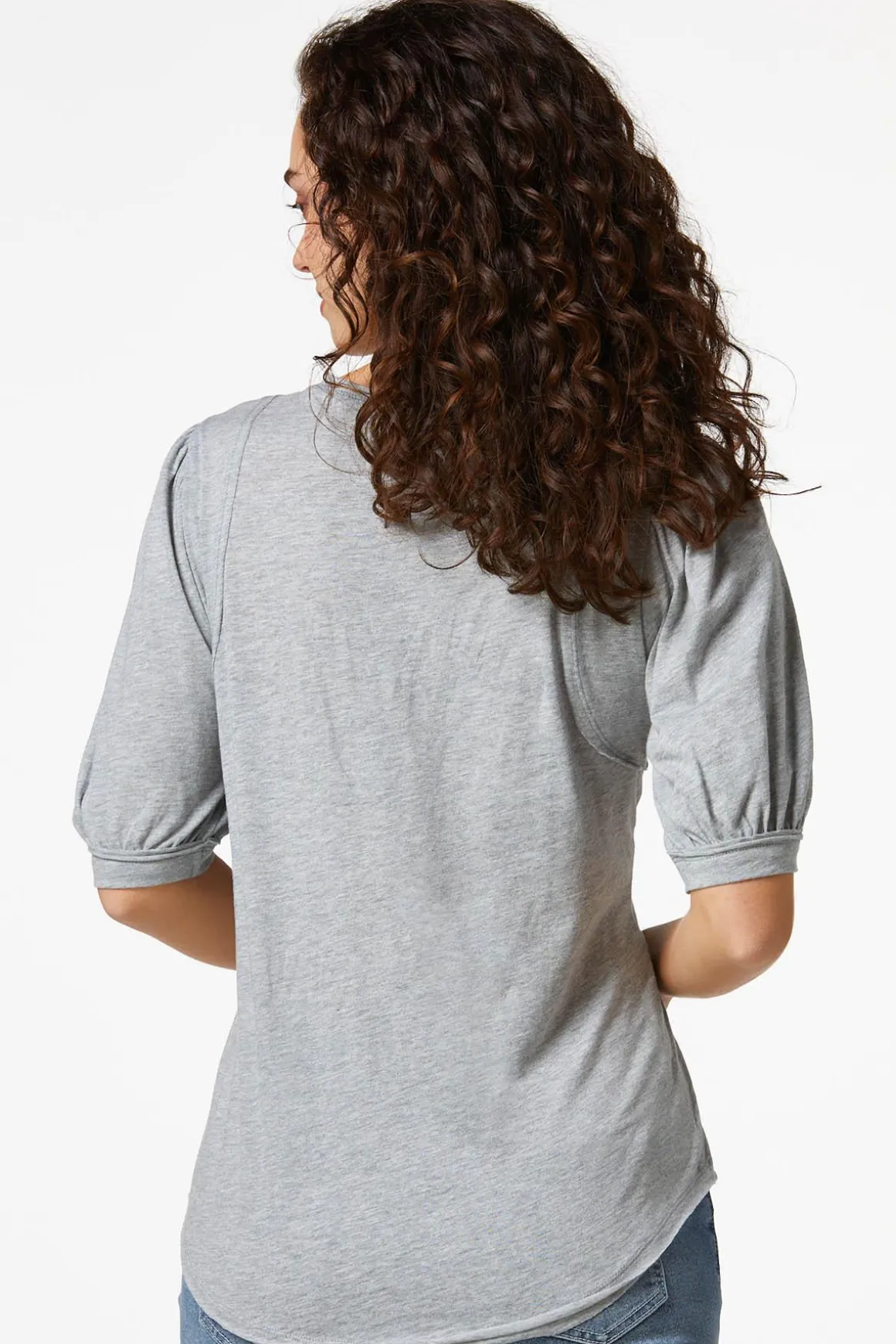 Seamed Puff Sleeve Top