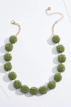 Seed Bead Ball Short Necklace