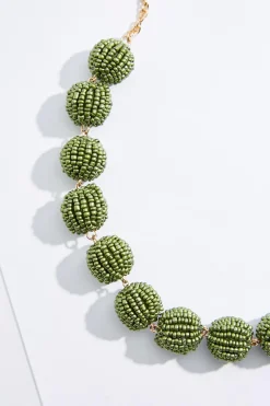 Seed Bead Ball Short Necklace