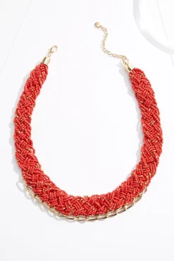 Seed Bead Braided Necklace
