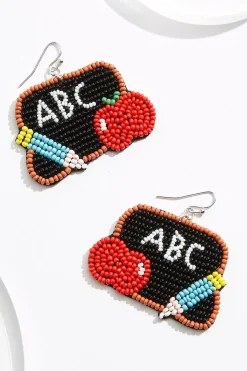 Seed Bead Chalkboard Earrings