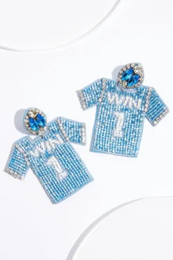 Seed Bead Jersey Earrings