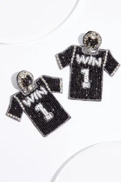 Seed Bead Jersey Earrings