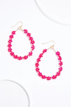 Seed Bead Sequin Tear Earrings