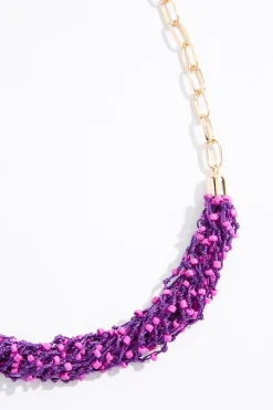 Seed Bead Thread Layered Short Necklace
