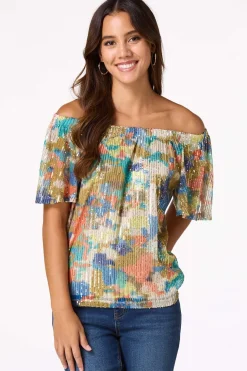 Sequin Color Splash Top