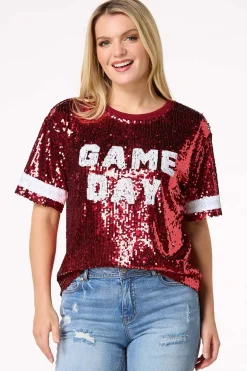 Sequin Game Day Top