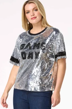 Sequin Game Day Top