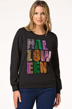 Sequin Halloween Sweatshirt
