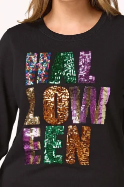 Sequin Halloween Sweatshirt