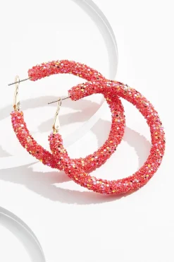 Sequin Hoop Earrings