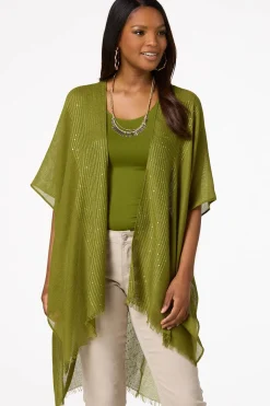 Sequin Solid Kimono