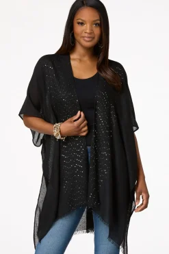Sequin Solid Kimono