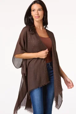 Sequin Thread Solid Kimono