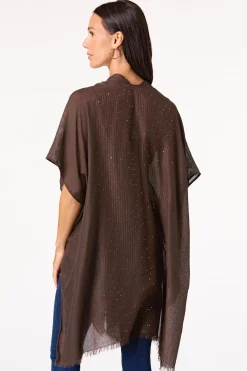 Sequin Thread Solid Kimono