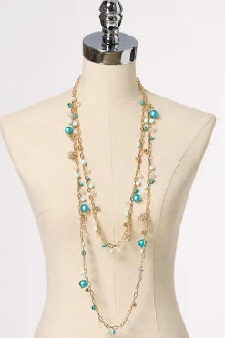 Shaky Ball Chain Layered Long Necklace