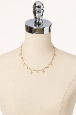 Shaky Cross Short Necklace