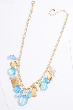 Shaky Glass Charm Chain Necklace