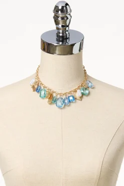 Shaky Glass Charm Chain Necklace