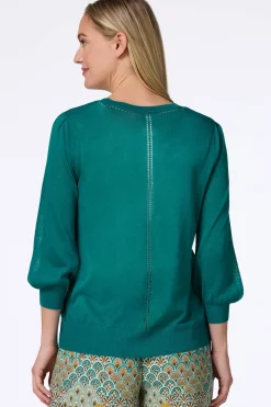Sheer Balloon Sleeve Cardigan