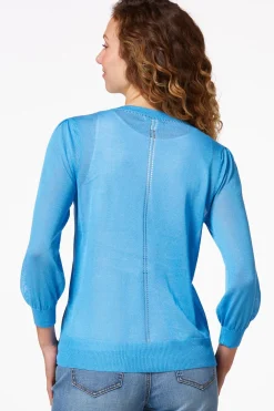 Sheer Balloon Sleeve Cardigan
