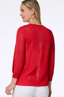 Sheer Balloon Sleeve Cardigan