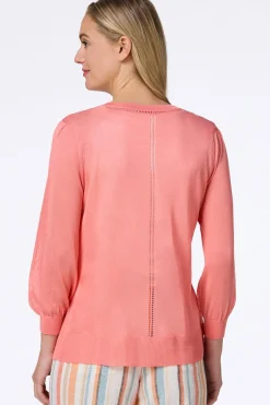 Sheer Balloon Sleeve Cardigan