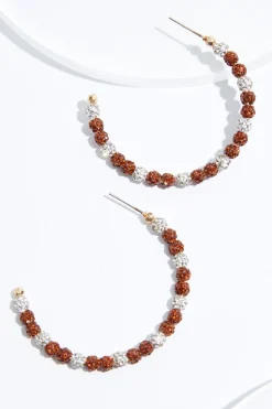 Shimmer Ball Hoop Earrings
