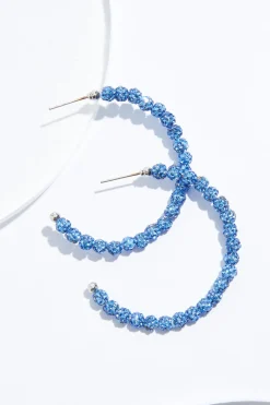Shimmer Ball Hoop Earrings
