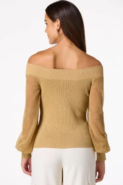Shimmery Gold Metallic Sweater