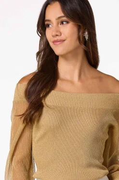 Shimmery Gold Metallic Sweater
