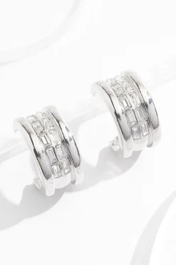 Silver Chunky Hoop Earrings