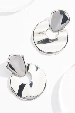 Silver Doorknocker Earrings