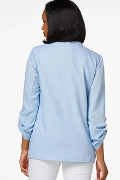 Sky Blue Linen Blazer