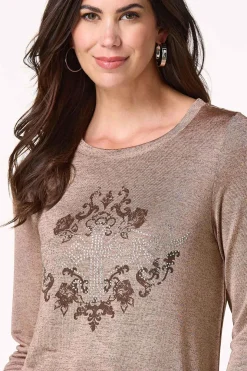 Sleek Stud Cross Top