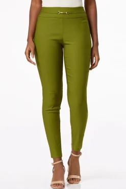Slim Gold Buckle Pants
