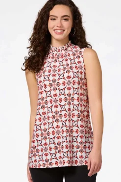 Smocked Floral Clover Top