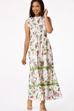 Smocked Floral Maxi Dress