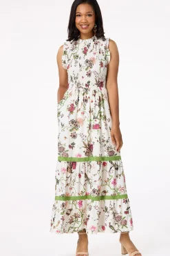 Smocked Floral Maxi Dress