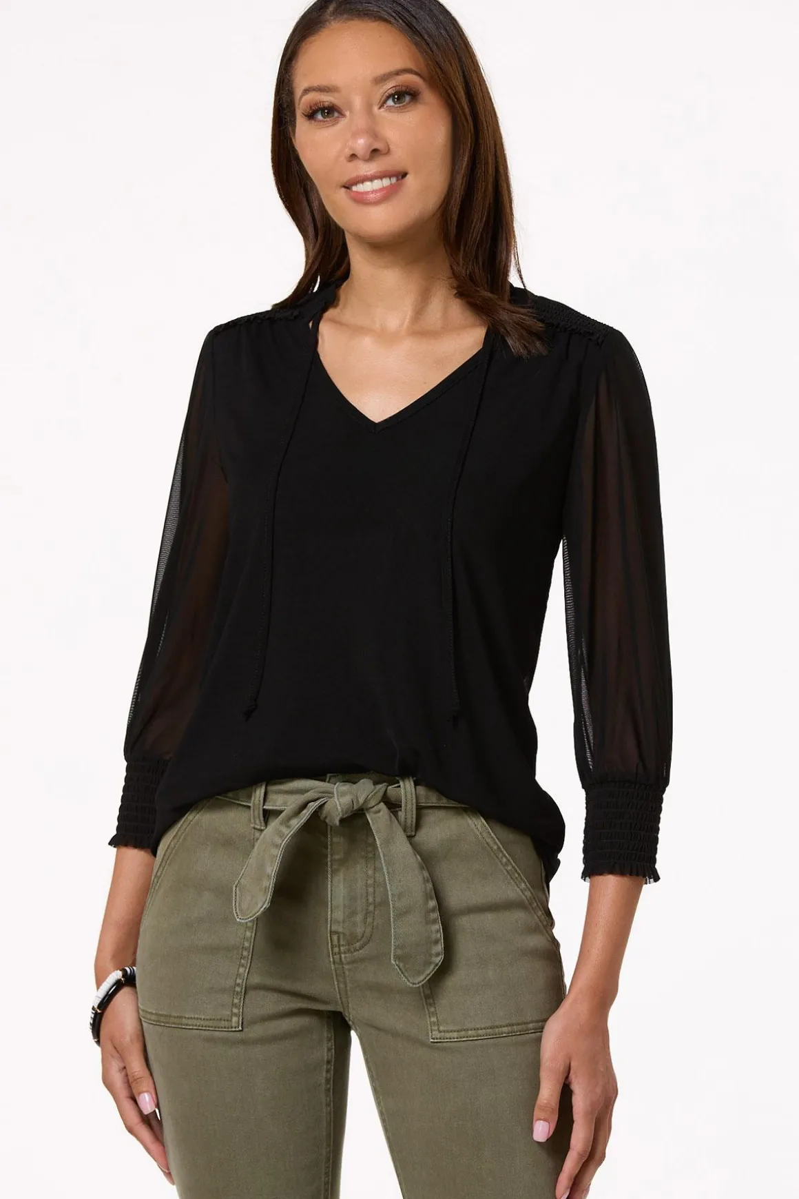 Smocked Shoulder Top