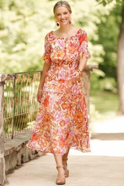 Smocked Sunrise Floral Skirt