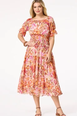 Smocked Sunrise Floral Skirt
