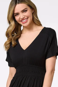 Smocked Waist Maxi Dress